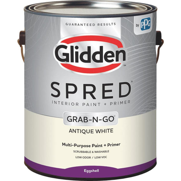 Glidden Spred Interior Paint + Primer Grab-N-Go Antique White Eggshell 1 Gallon